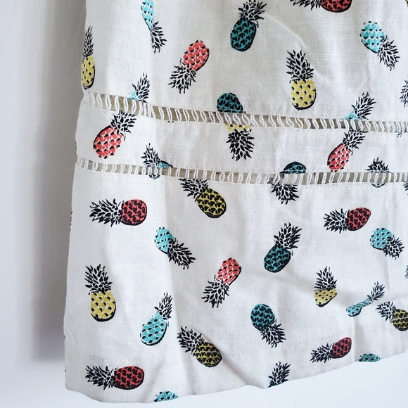 Stylish White Patterned Summer Dress - Picture 6 of 7